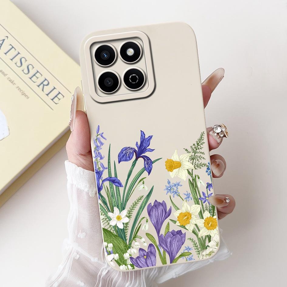 For Honor X7c 4G Case ALT-LX2 Shockproof Cover Sweet Girls Love Heart Soft Liquid Silicone Phone Cases For Honor 200 Smart Coque
