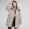 Пуховик из хлопка, женская утолщенная модная теплая хлопковая куртка с капюшоном