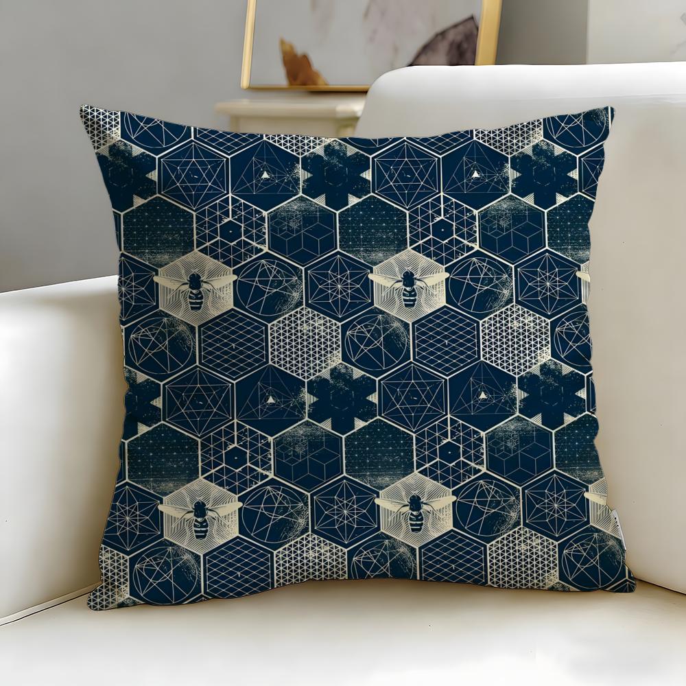 Floral Texture Cushion Cover Soft EasyWash Pillow Case Versatile for Couch Bed Travel and Office