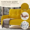 Corduroy Two-Seater with Comfort Upholstery High Backrest & Side Pockets Metal Legs Inviting Softness Optimal Support Perfect for Home Office Lounges