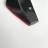 Pair Car Rear Bumper Lip Wrap Angle Splitter Diffuser Carbon Fiber Look+Red Line