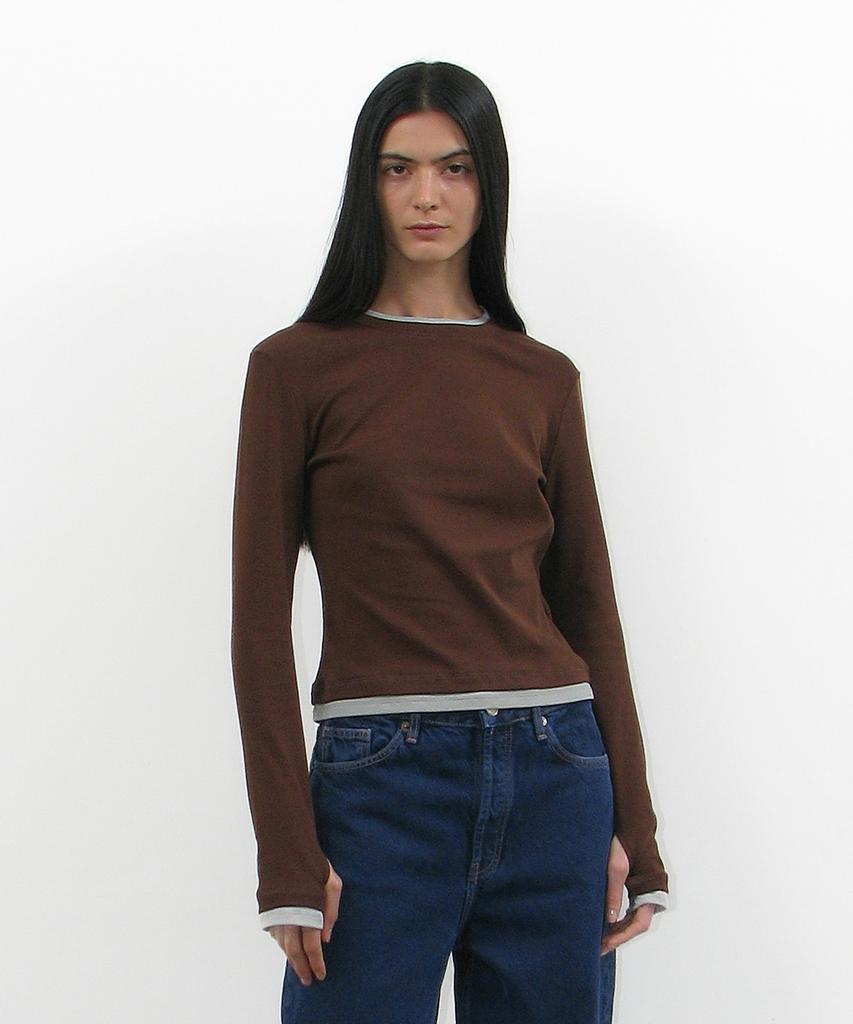 PARTIMENTO WOMEN Pw Double Layered Long Sleeve Tee_12 Colors