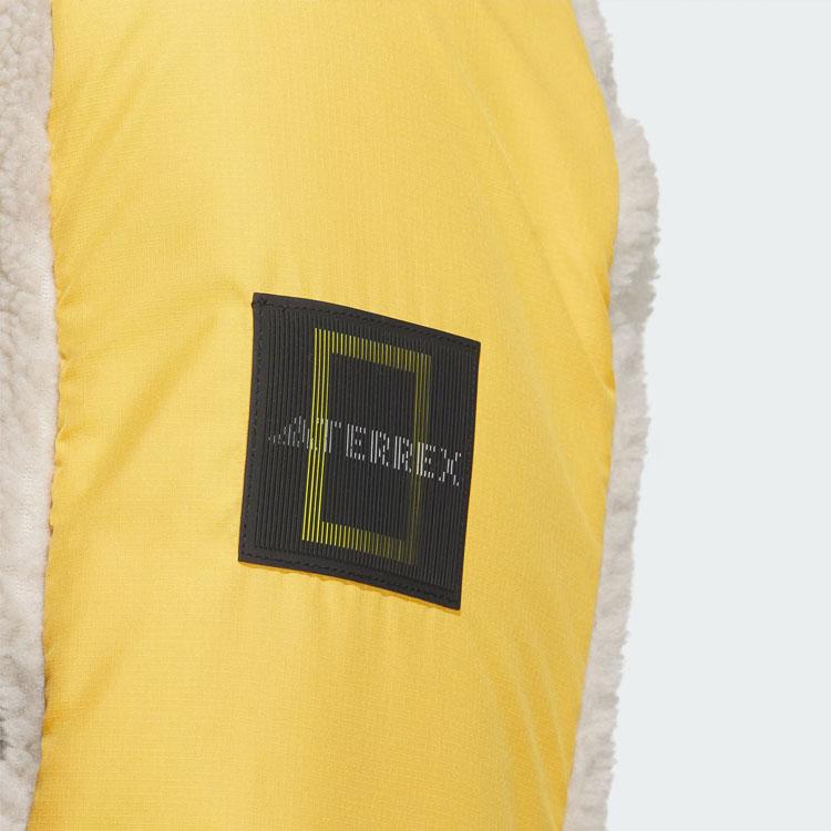 Adidas X National Geographic Colorblock Толстая спортивная куртка для активного отдыха на флисовой подкладке Мужские куртки Off-White IL8985