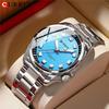 Steel Strap Watch Simple Calendar Large Dial Business Watch Waterproof Men's Fashion