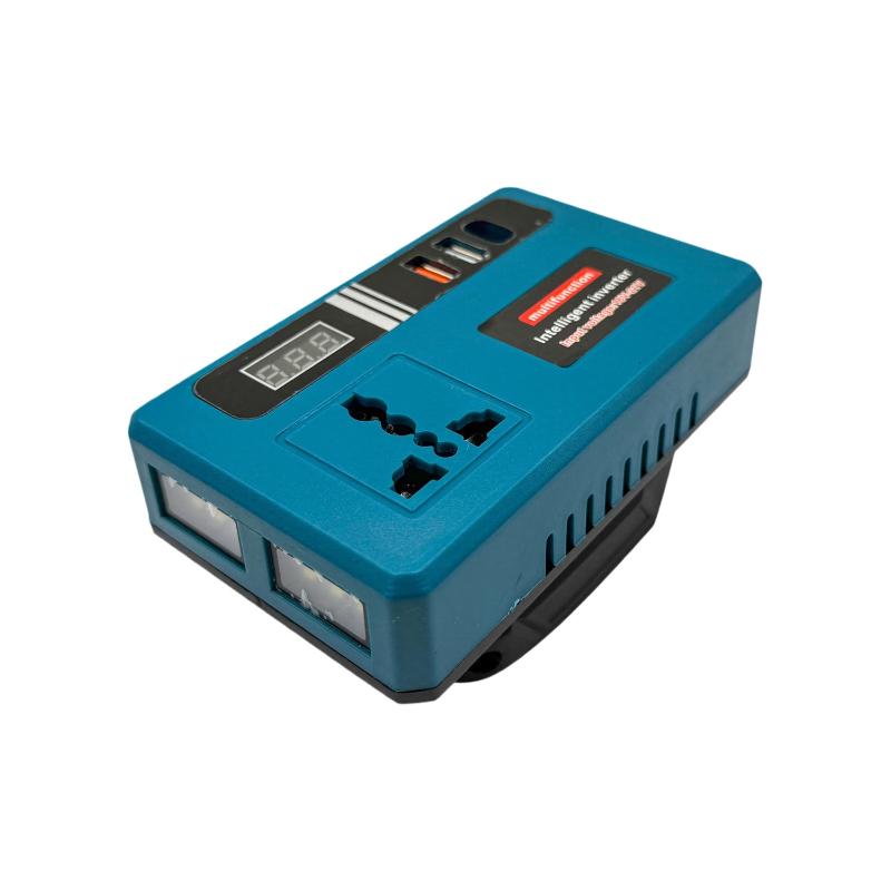 1Pcs LED Mini Intelligent Inverter Power Converter Portable 120W 21V Lithium Battery Inverter With 3 USB Ports