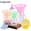 6-5 шт./комплект, штабелируемые прозрачные цветные воронки, многофункциональные домашние воронки конфетного цвета