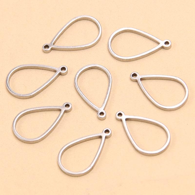 Stainless Steel Geometric Charm Molds: 10 Models & 2 Colors - Pentagram, Rhombus, Circle, Water Drop, Moon Pendants