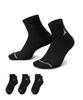 Nike Повседневные носки Jordan до щиколотки (3 пары) - черный:Белый / Dx9655-010