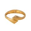 Smooth Surface Open Bangle Light Luxury Geometric Bracelet Water Drop Shaped Bangles  Decoration