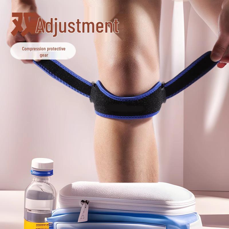 Double-Sided Pressure Adjustment Patella Strap with EVA Shock Absorption for Cycling, Running, Basketball, and Badminton