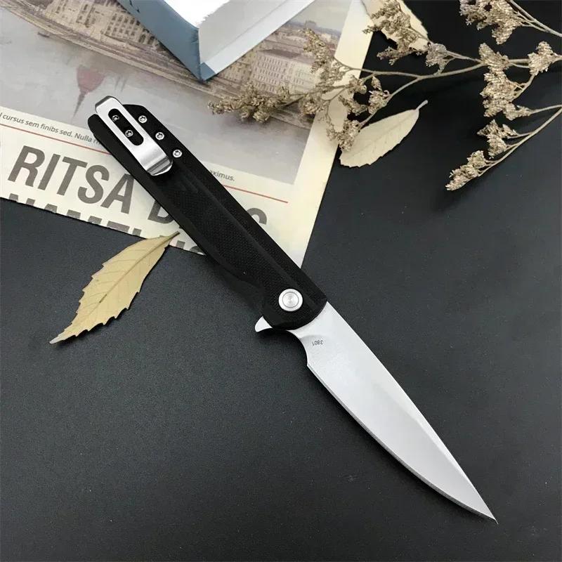 High Quality Kitchen Folding Pocket Knife 8Cr13Mov Blade G10 Handle Fruit Knife Multi-Purpose EDC Tool