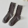1PAIR Носки женские весна/лето новый стиль волнистые персонализированные носки средней длины носки для девочек в стиле академии моды