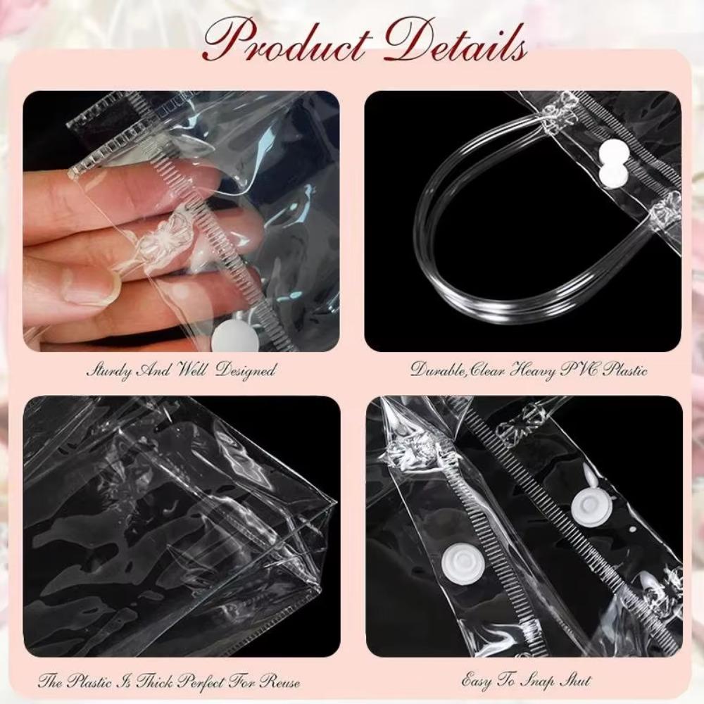Transparent Clear Tote Bag PVC Cosmetic Plastic Bags New Shopping Bags