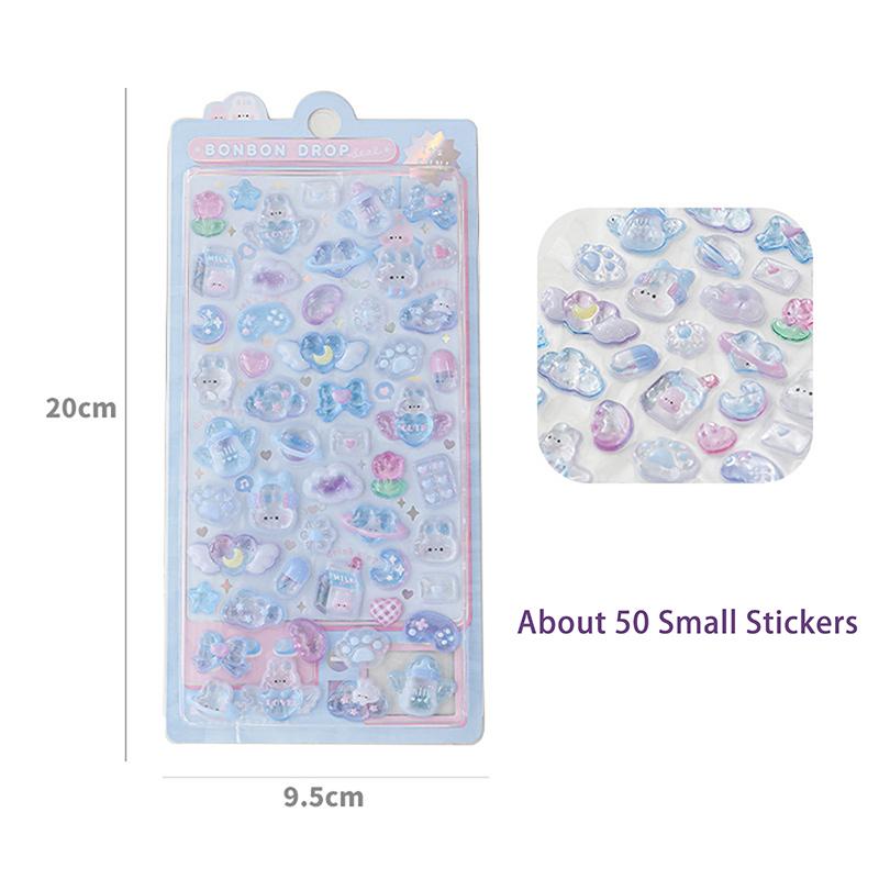 Kawaii мультфильм стерео наклейка для журнала скрапбукинг милые животные телефон гитара наклейка Diy Декор наклейки для ногтей школьные принадлежности