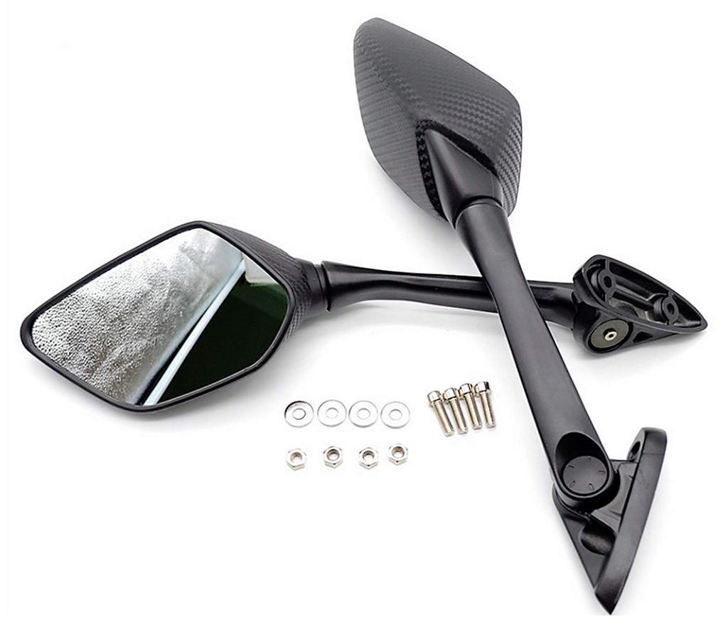 World Imp Motor Rearview Mirror for Yamaha YZF Series Motorcycles (YZF R3, R25, YZF-R3, YZF-R25, RH07J, RG10J) (2013-2017) - Black (02)