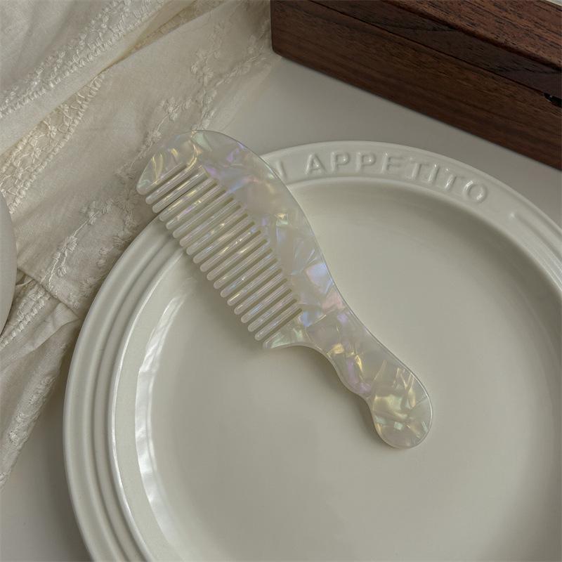 Корейская ретро-расческа с широкими зубьями и уксусной кислотой для вьющихся волос - аксессуар для волос в стиле знаменитостей для женщин