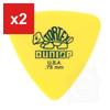Медиаторы для гитары, Jim Dunlop, Медиатор Tortex Треугольный 0,73 мм Желтый, Упаковка 12 шт. с Пользовательским Медиатором Musent