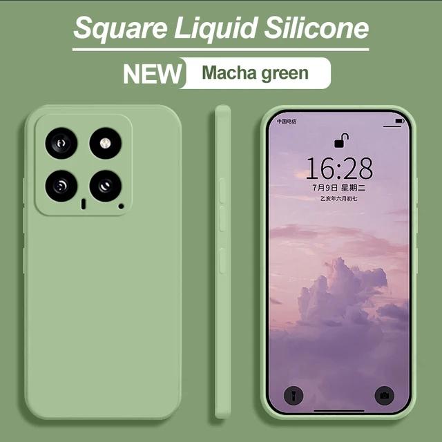 Жидкий силиконовый чехол для телефона Xiaomi 14 с полной защитой и мягкой внутренней отделкой