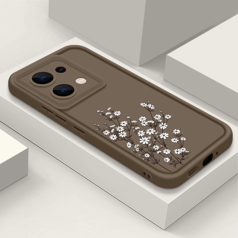 Мягкий силиконовый чехол с маленьким цветочным узором для Xiaomi 13T Poco F6 X6 Pro X5 Redmi Note 13 Pro 12 11 10, защита объектива, противоударный чехол для телефона