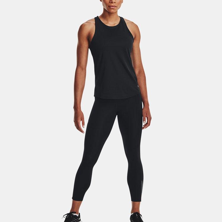 Under Armour Женский жилет для бега Ua Coolswitch Solid Logo с круглым вырезом, черный 1373397-001