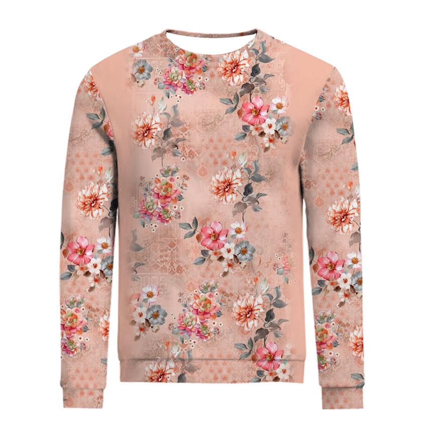 Мужская толстовка с принтом на открытом воздухе, свободная с длинными рукавами и этническим принтом