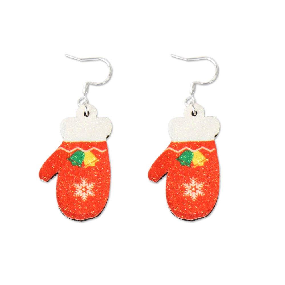 1Pair Handmade Sew Santa Claus Earrings Christmas Tree Xmas Eardrop Christmas Earring Party