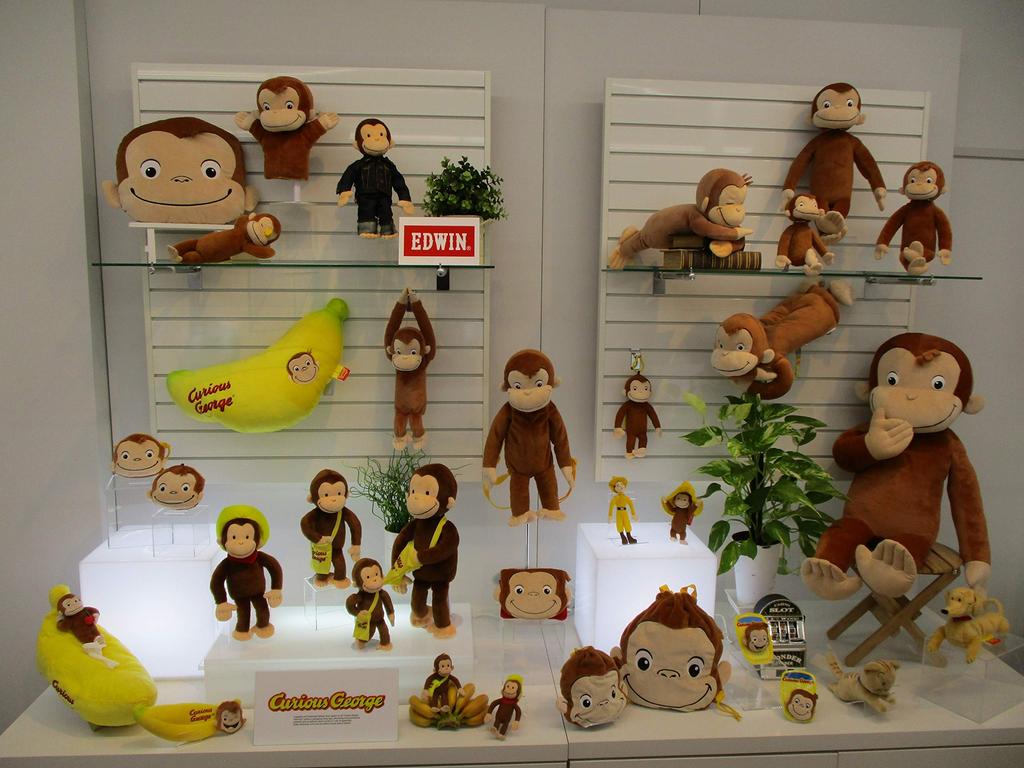 NHK Curious George George M плюшевая игрушка сидящая высота 22 см