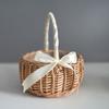 Durable Handle Design Stylish Smooth Woven Wedding Flower Basket Woven Baskets