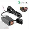 Мотоциклетное USB-зарядное устройство QC3.0 для руля, быстрая зарядка, водонепроницаемый адаптер на 12 В с переключателем ВКЛ/ВЫКЛ для навигации по телефону
