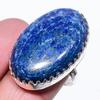 Natural Lapis Lazuli Gemstone Handmade 925 Sterling Silver Ring Size 9.5 O3s88