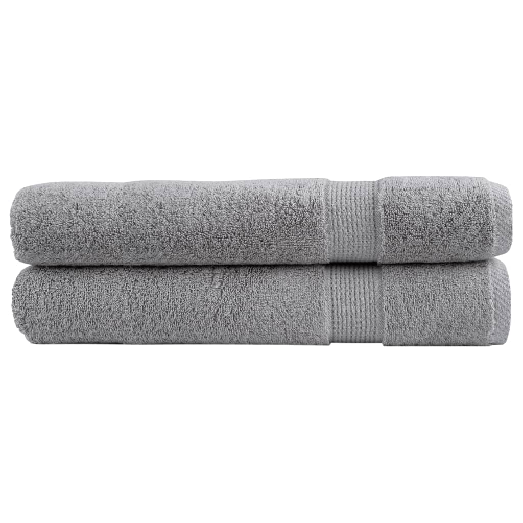 Premium Sauna Towels SOLUND 2 Pcs. Gray 80x200 cm 600 g m²