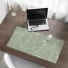 Vinyl Anti-Slip Gaming Desk Mat Leaves with Lines 90x45 cm