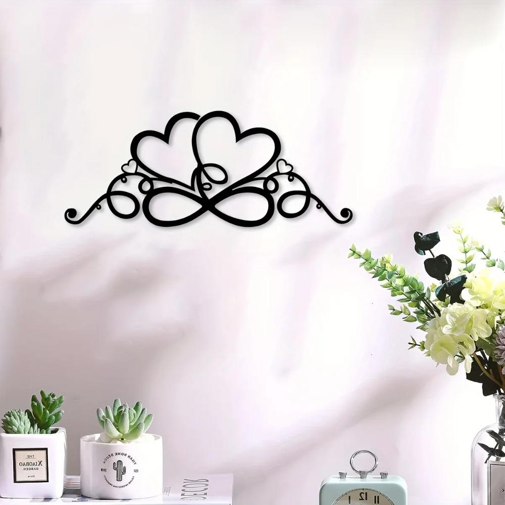 Двойная любовь бабочка железная подвесная рама элегантный внутренний декор для гостиной и спальни, идеально подходит для украшения стен на открытом воздухе