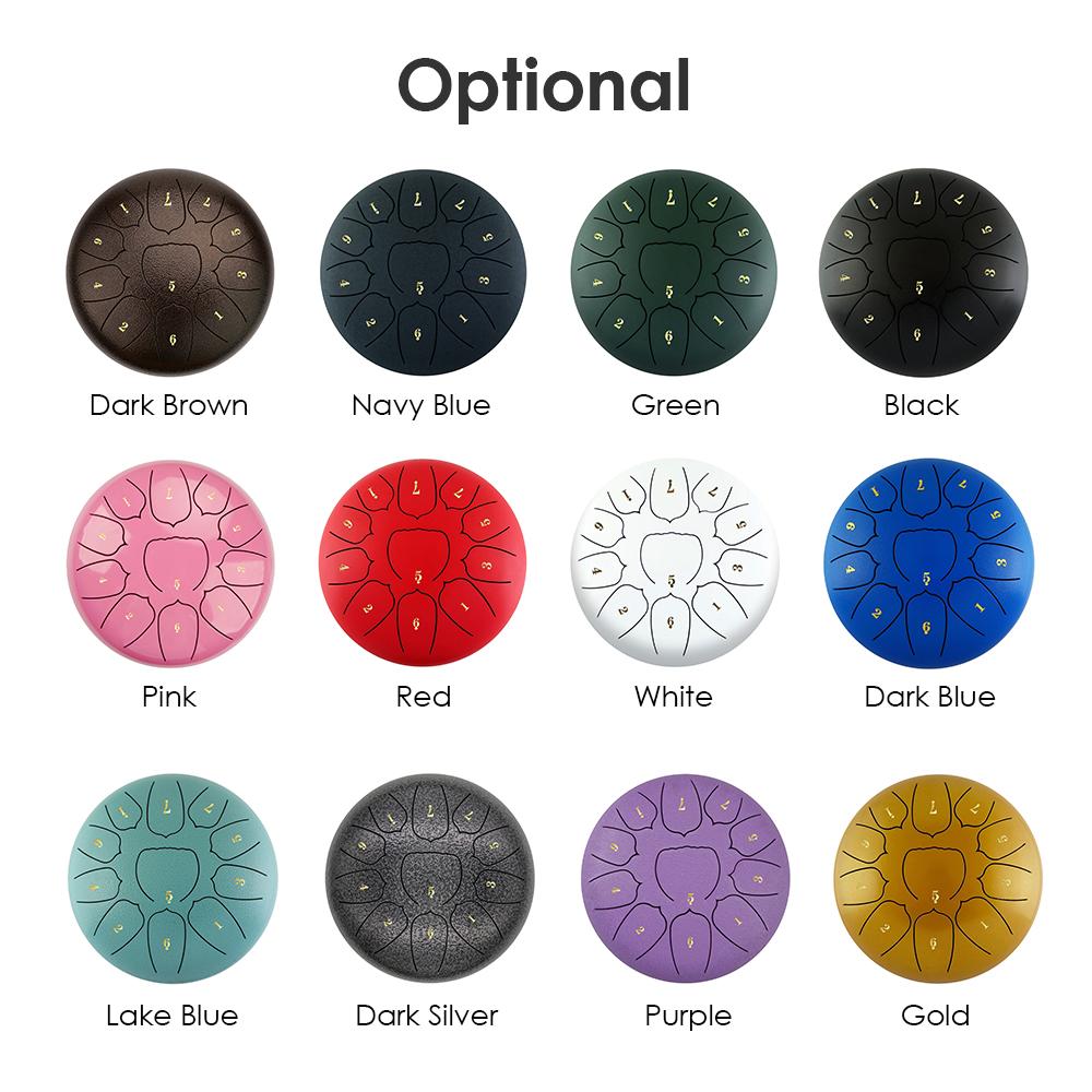 10-дюймовый стальной барабан для языка, 11 нот, хэндпан-барабан с барабанным молотком, выбор пальцев, перкуссия для