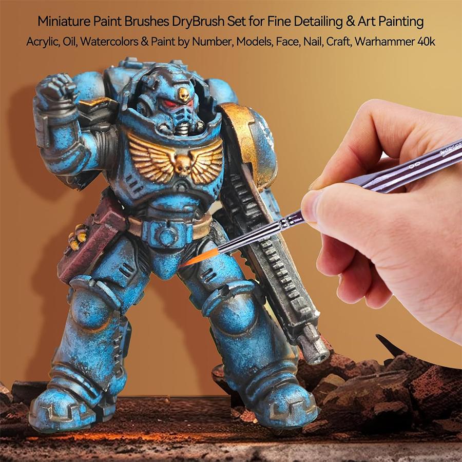 6 шт. Набор кистей для рисования с детализацией, набор кистей для миниатюрной живописи, небольших поделок, мини-моделей, акрила, акварели, масляной живописи