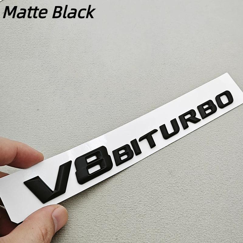 1 шт. 3D ABS Хромированный Логотип V8 BITURBO Шильдик Наклейка на Крыло Автомобиля Боковой Значок Для C63S C63 E63 G63 G500 Наклейки Аксессуары