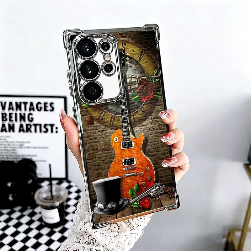 Чехол для телефона с покрытием Band G-Guns N R-Roses для Samsung Galaxy S24 S25 FE S26 Edge S23 Ultra S22 S21 Plus S20 Противоударный с подушкой безопасности