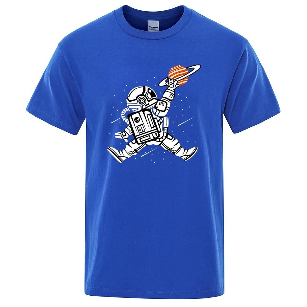 Spaceman Dunk T Shirt UnisexCotton Eco Tee Clothes Tshirts Oversize Breathable Loose Short Sleeve Hip Hop Comfortable Tops