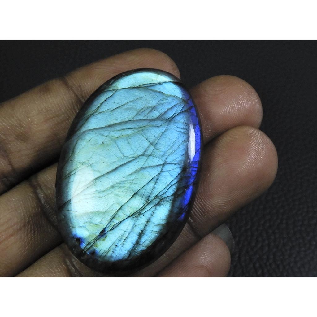 113Cts.Natural Labradorite Blue Fire Oval Cabochon Loose Gemstone 31X46X08MM B-14