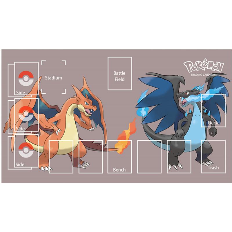 Pokemon PTCG Mewtwo Charizard Mew Jirachi Battle Playmat Trading Card Game Mat Dedicated Card Play Against New Table Mat