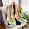 Latest Design Luxury 90cm Silk Women Scarf Sunscreen Foulard Shawl Hijab Female Hair Hijab Wraps Neckerchief Bandanda Echarpe
