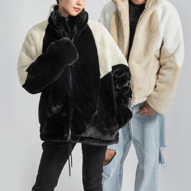 Adidas Повседневная спортивная куртка Originals Trefoil Speed Fur с флисовой подкладкой, унисекс, коричневая, HF0702