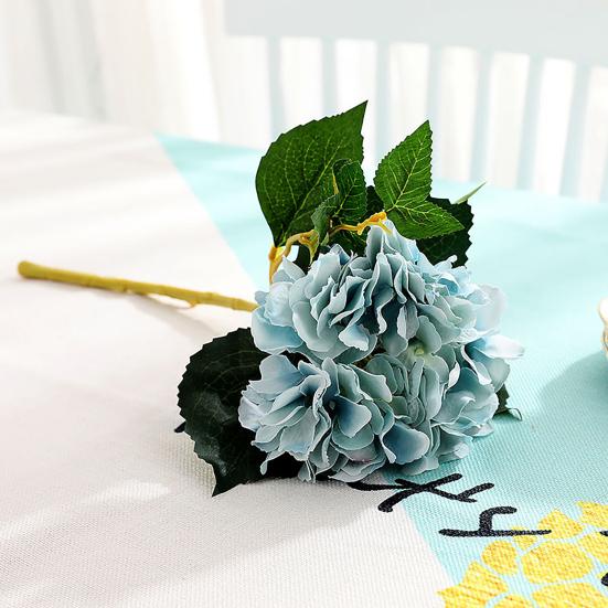 1 шт., искусственная гортензия, устойчивая к выцветанию, реалистичный яркий цвет, аксессуар для фотографии, цветок из искусственного шелка