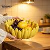 Органайзер для кухонной столешницы Керамическая миска для бананов и фруктов, Ручная роспись, Устойчивое основание, Декоративный поднос для закусок, Уникальный подарок на новоселье, Большая вместимость