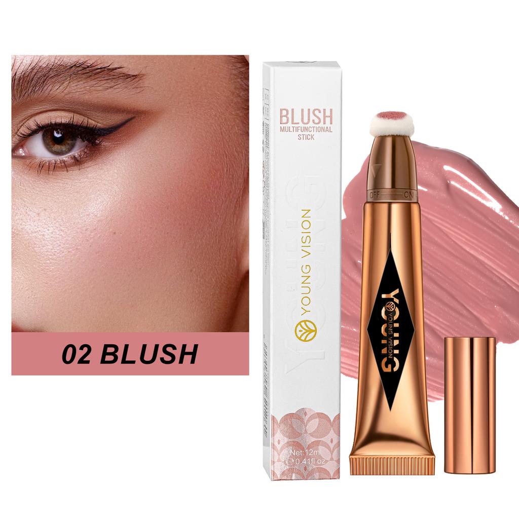 YOUNG VISION Air Cushion Blush Highlighter Stick Multi-Color Optional Waterproof and Sweat Proof Liquid Blush