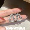 Украшения, Цветочная гроздь, Серьги с цветочными драгоценными камнями, Вечернее платье, Объемные серьги с цирконом в форме кубика сахара, Набор.