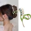 Элегантный головной убор с когтями в форме тюльпана для женщин и девочек, модный зажим для хвоста с украшением в виде колокольчика, аксессуары для волос в виде орхидеи, Heawear, тиара