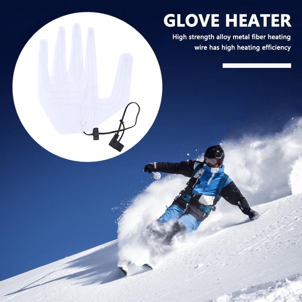 Heating Pad Heated Gloves Pad Xmas Gift USB Heated Gloves Pad Hand Warmer Thermal Winter Warm Five-Finger Gloves Heating Pad