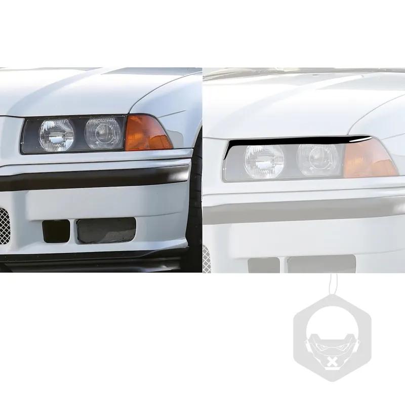 Для BMW E36 1992 1993 1994 1995 1996 1997 1998 Аксессуары Автомобиль Черный Пластик Накладка на Фару Бровь Наклейка Декорация