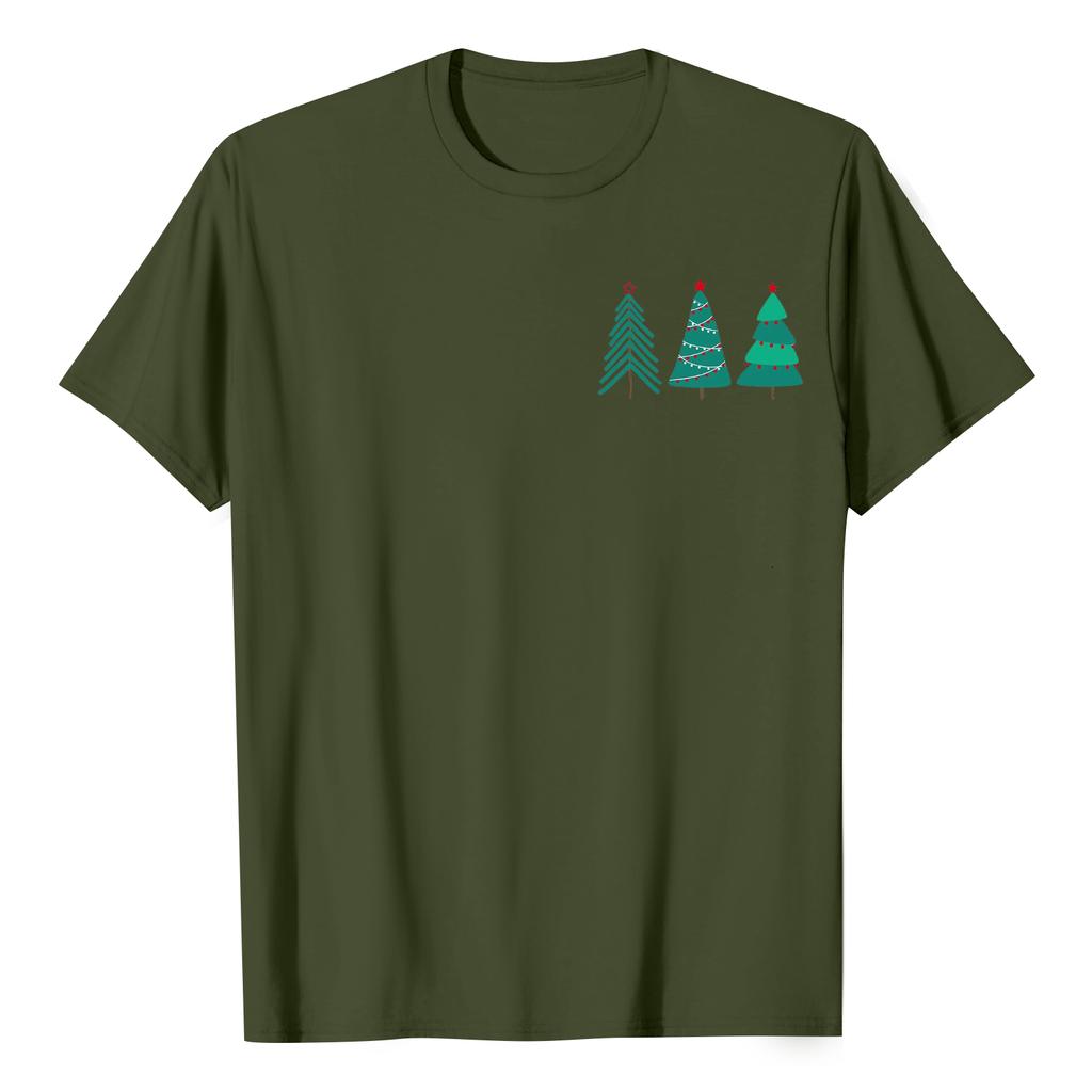 Women's Casual Printed T-Shirt Round Neck Pullover Short Sleeve Top